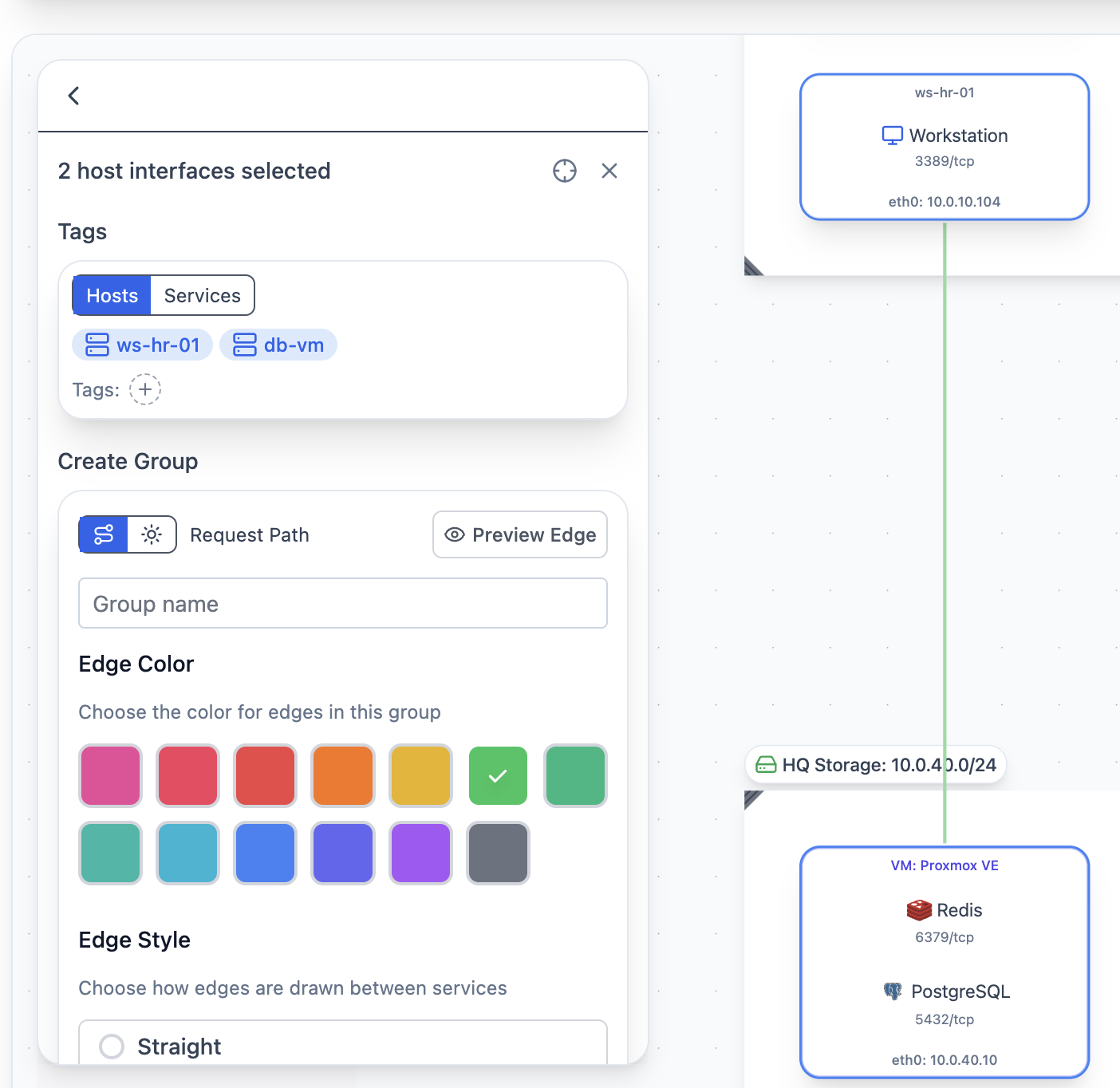 Topology viewer with multi-select