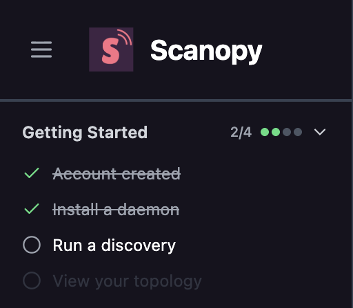 Screenshot of new onboarding checklist and homepage with empty state guidance