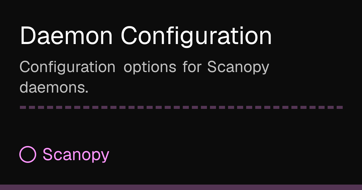 Daemon Configuration | Scanopy Docs