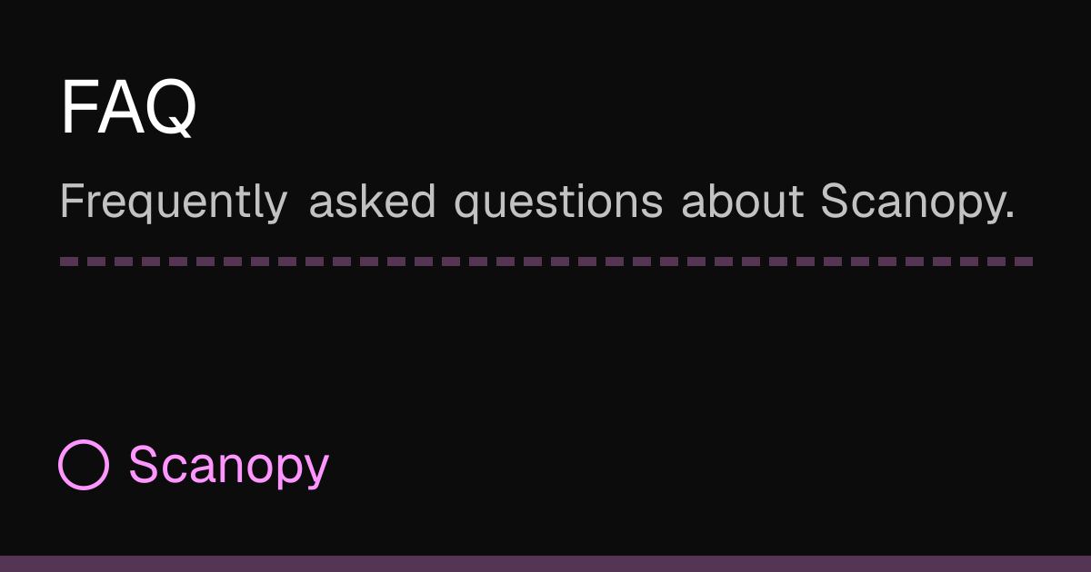 FAQ | Scanopy Docs