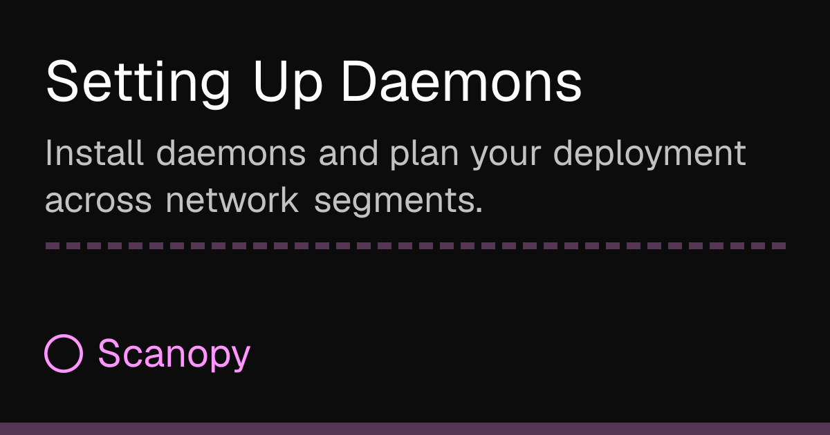 Setting Up Daemons | Scanopy Docs